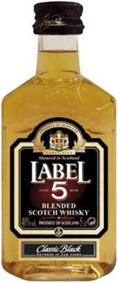 Étiquette de whisky 5 0.05l