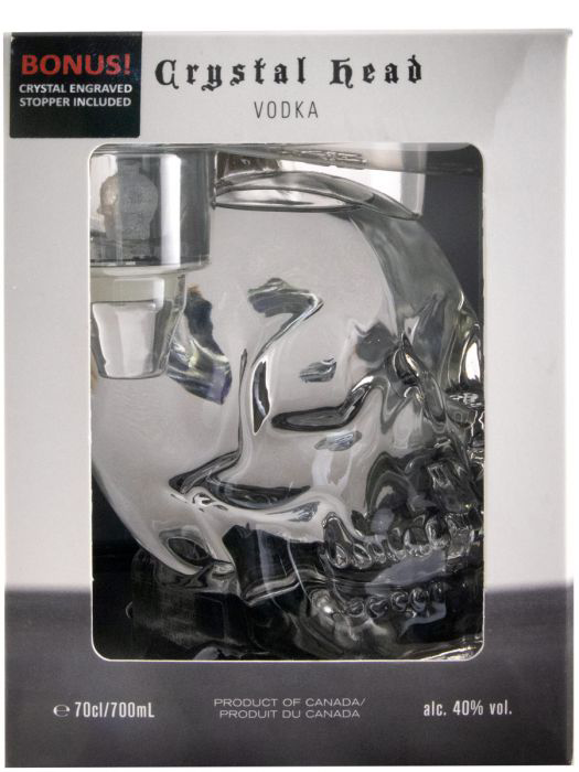 Vodka Crystal Head With Glass Topper